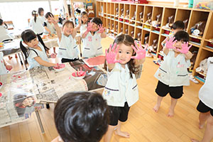 こいのぼりの制作　ひまわり