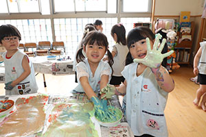 こいのぼりの制作　ひまわり