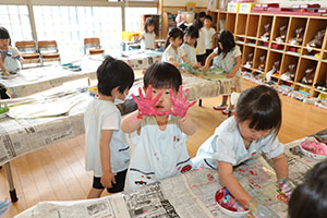 こいのぼりの制作　ひまわり