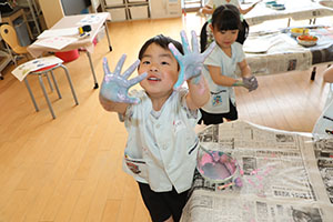 こいのぼりの制作　ひまわり