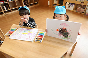 お絵かき楽しかったね　ぺんぎん