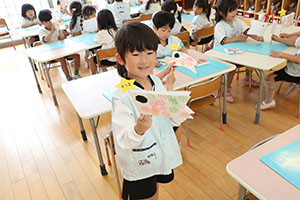 こいのぼりの制作　たんぽぽ