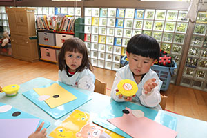 こいのぼりの制作　きりん