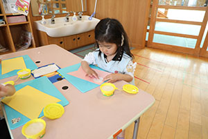 こいのぼりの制作　きりん