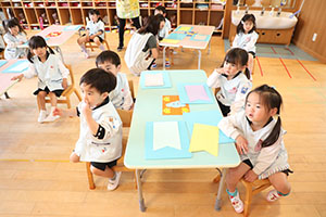 こいのぼりの制作　きりん