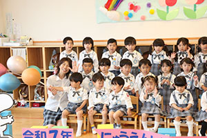 入園記念写真を撮影しました　年少組