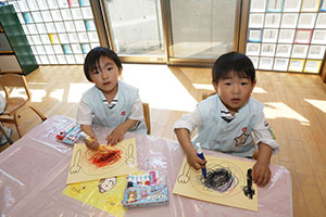 スパゲティの制作　　うさぎ・ぱんだ