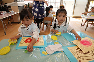 スパゲティの制作　　うさぎ・ぱんだ