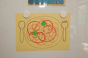 スパゲティの制作　　うさぎ・ぱんだ