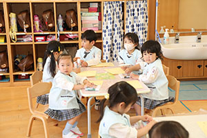 スパゲティの制作　　うさぎ・ぱんだ