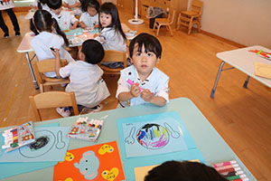 スパゲティの制作　　うさぎ・ぱんだ