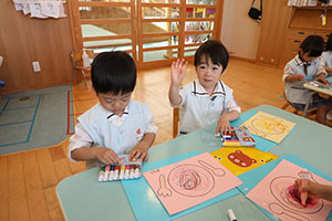 スパゲティの制作　　うさぎ・ぱんだ