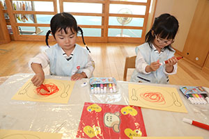 スパゲティの制作　　うさぎ・ぱんだ