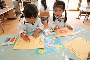スパゲティの制作　　うさぎ・ぱんだ