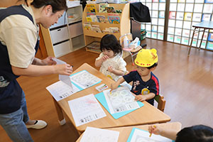 線を書く練習をしました　あひる