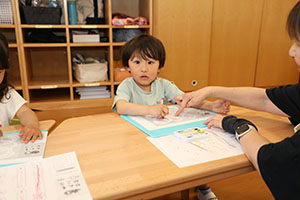線を書く練習をしました　あひる