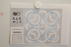 線を書く練習をしました　あひる