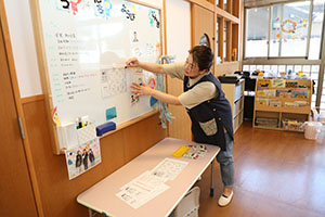 線を書く練習をしました　あひる