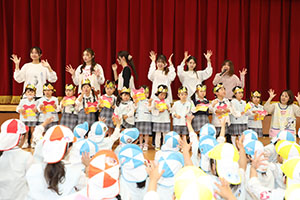 4月生まれのお誕生会　「幼稚園劇」　年少組・ひよこ・あひる・ぺんぎん