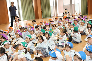 4月生まれのお誕生会　「春の大運動会」　年長組