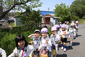 お散歩にでかけました　ばら・すみれ
