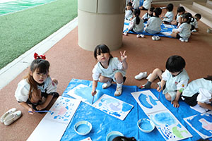 雨の観察　さくら・たんぽぽ