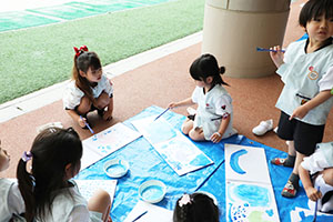雨の観察　さくら・たんぽぽ