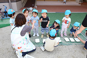 シャボン玉楽しかったね　あひる・ぺんぎん