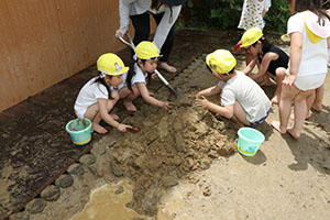 今日も元気にどろんこ遊び！　ひまわり・A