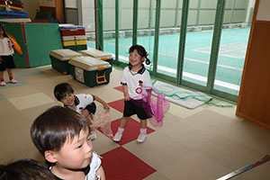 シフォンスカーフ遊び　ばら