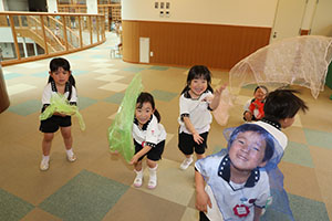 シフォンスカーフ遊び　ばら