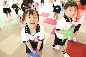 シフォンスカーフ遊び　ばら