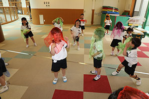 シフォンスカーフ遊び　ばら