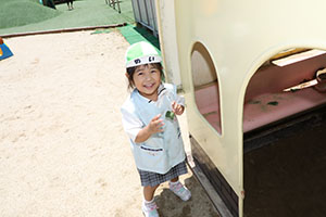 砂場で遊びました　うさぎ・ことり