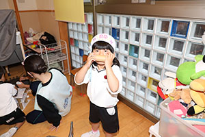 タワー作り　楽しかったね　すみれ・たんぽぽ