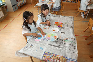 洗濯物の制作　ぱんだ