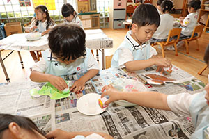 洗濯物の制作　ぱんだ