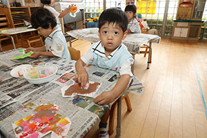 洗濯物の制作　ぱんだ