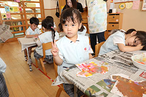 洗濯物の制作　ぱんだ