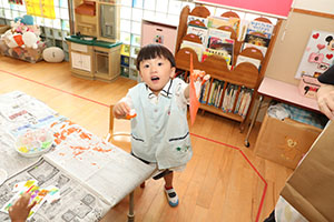 洗濯物の制作　ぱんだ