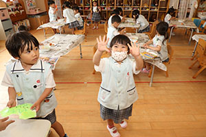 洗濯物の制作　ぱんだ