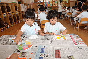 洗濯物の制作　ぱんだ
