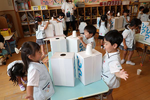 科学教室　「空気のパワー」について学びました　　ひまわり・さくら・たんぽぽ