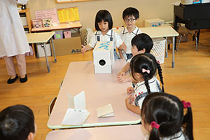 科学教室　「空気のパワー」について学びました　　ひまわり・さくら・たんぽぽ