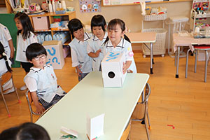 科学教室　「空気のパワー」について学びました　　ひまわり・さくら・たんぽぽ
