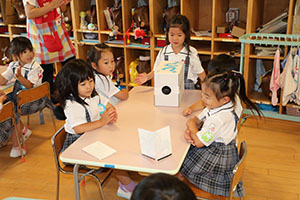 科学教室　「空気のパワー」について学びました　　ひまわり・さくら・たんぽぽ