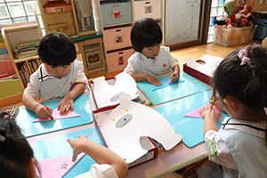 しろくまの制作　ことり