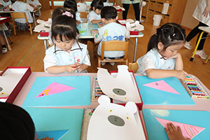 しろくまの制作　ことり