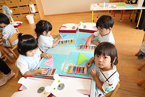 しろくまの制作　ことり