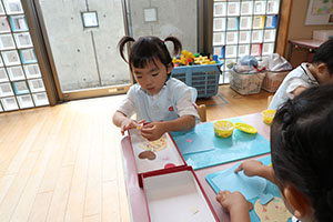 パフェの制作　うさぎ
